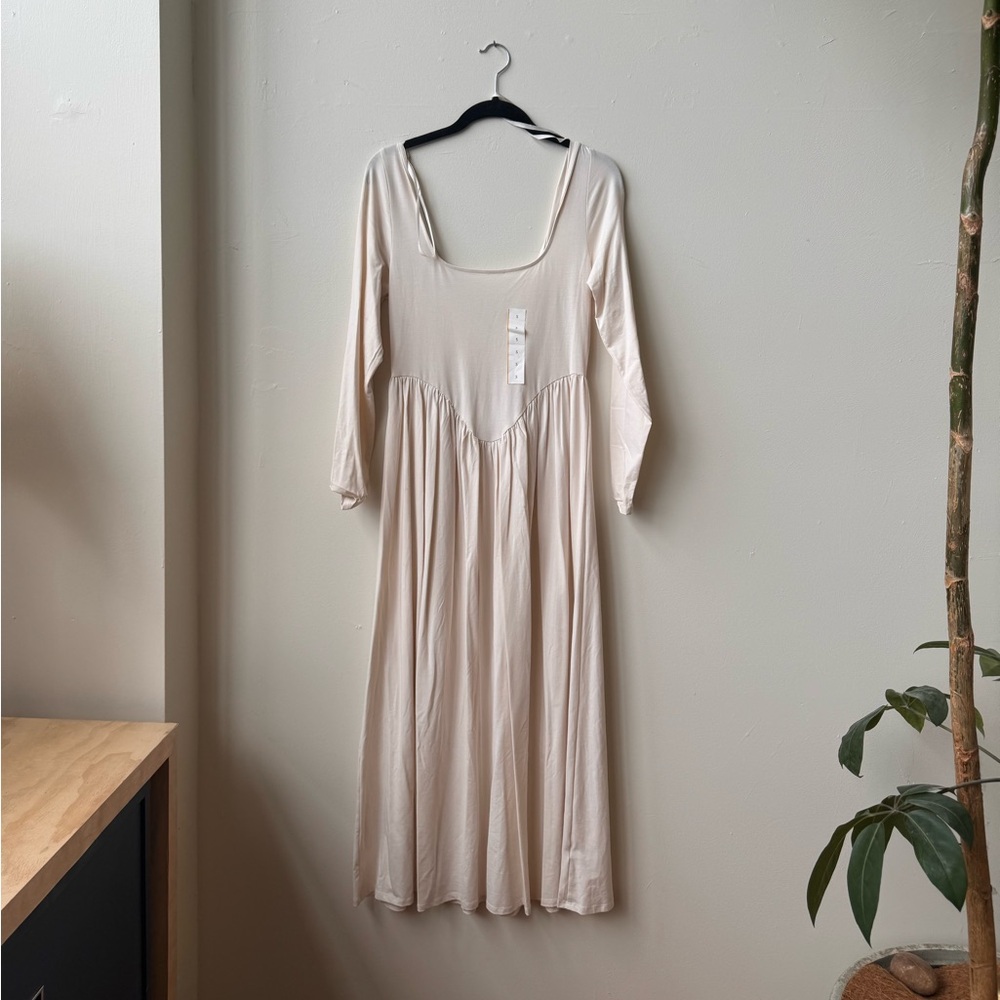 COPY - Retro Collective white drop waist dress